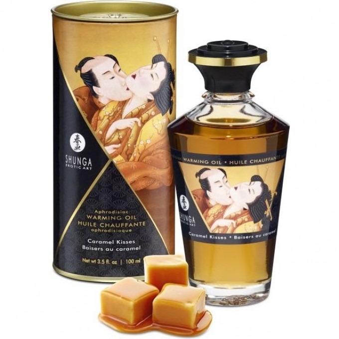 Масло интимное массажное SHUNGA CARAMEL KISSES (КАРАМЕЛЬНЫЙ ПОЦЕЛУЙ) 2215 SG
