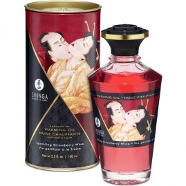 Масло интимное массажное SHUNGA SPARKLING STRAWBERRY WINE (ИГРИСТОЕ КЛУБНИЧНОЕ ВИНО) 2208 SG