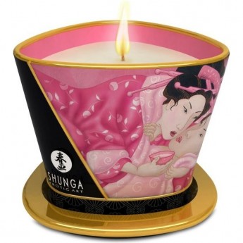 Массажное арома масло в виде свечи SHUNGA ROSE PETALS (ЛЕПЕСТОК РОЗЫ) 170 ml 4500DESC