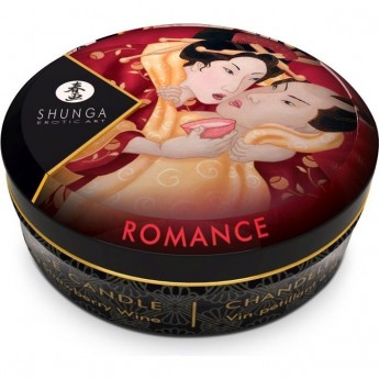 Массажное арома масло в виде свечи SHUNGA SPARKLING STRAWBERRY WINE (КЛУБНИЧНОЕ ВИНО) 30 ml 4608DESC